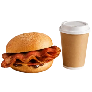 BACON AND COFFEE OR TEA